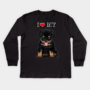 Rottweiler Kids Long Sleeve T-Shirt